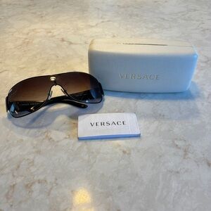 Versace Black Sunglasses Arm Detail